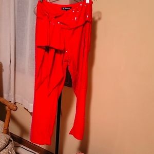 Red Sequin Pant and top